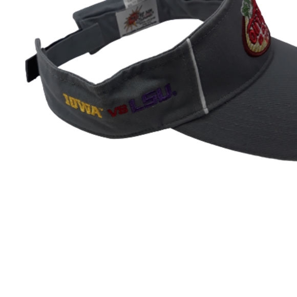 Nat SunNWT Outback Bowl 2014 Iowa vs LSU visor cap - Picture 8 of 12